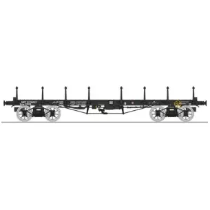 Wagon plat TP noir à Ranchers courts REE Modeles WB547 SNCF - HO 1/87 - EP IIIA