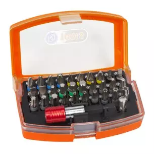 Set of 32 CRV bits, bit holder and PG Tools 32A socket adapter