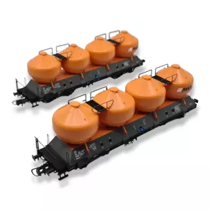 2 piece set Silo wagons- AWT