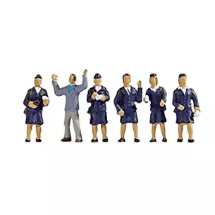 Lot de 6 personnages dont 5 policières et 1 homme Noch 15081 - HO 1:87
