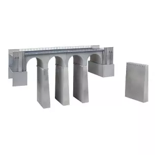 Coffret Viaduc ferroviaire à 2 voies en béton Faller 120465 - HO : 1/87 - EP II