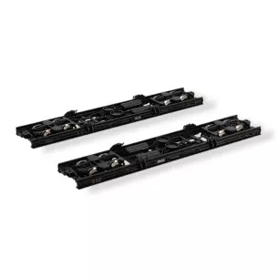 Deux trucks à 4 essieux pour voie étroite de la CS Chemins de fer nationaux tchécoslovaques HOe 1/87e