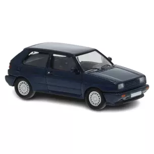 Voiture VW (Volkswagen) Golf II Rallye bleu foncé métallisé PCX 870085 - HO 1/87
