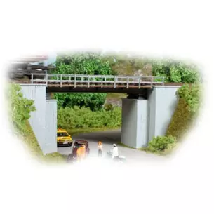 Pont rail route moderne - 1/87 HO - Auhagen 11428
