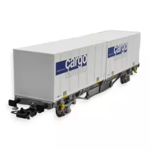Wagon porte-conteneurs - Piko 58732 - HO 1/87 - CFF - EP V - Cargo Domino