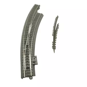Long right-hand curve switch R3 515 mm 30° Marklin 24772 - HO : 1/87 - Code 83 - Track C