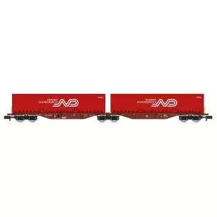 Container car Sggmrss90 "N D" REE MODELS NW207 - N 1/160 - EP V/VI