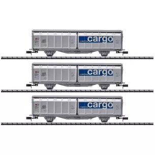 Set of 3 SBB Cargo sliding wall cars - N 1/160 - TRIX 15282