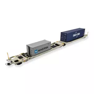 Wagon porte-conteneurs articulé Pullman 36549 - NL / RN - HO 1/87