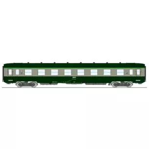 Une voiture DEV B8 ex-A8 U53 vert REE MODELES VB398 - SNCF - HO 1/87 - Ep IV/V