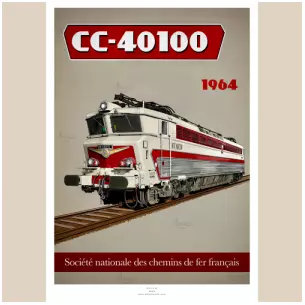 Poster Locomotive CC 40100 - 1964 - A2 42.0 x 59.4 cm - SNCF