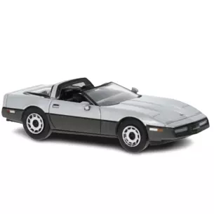 Voiture Chevrolet Corvette C4 argent et gris métallique, PCX 870318 - HO 1/87