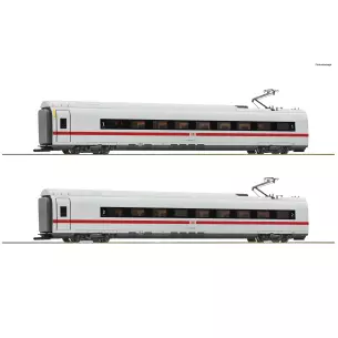 Set 2 voitures supplémentaires ICE série 407 Roco 72097 - HO 1/87 - DB / AG - EP VI