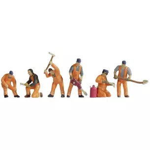Equipe de poseurs de voies - Noch 15276 - HO 1/87e