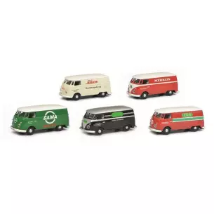 Coffret de 5 Combi VW T1 Publicitaires