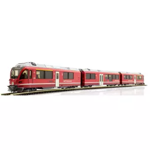 Autorail triple ABe 4/12 3502 "Friedrich Hennings" BEMO 7244112 RhB - HOm 1/87