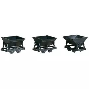 Set of three dump trucks - HO 1/87 - Auhagen 41702