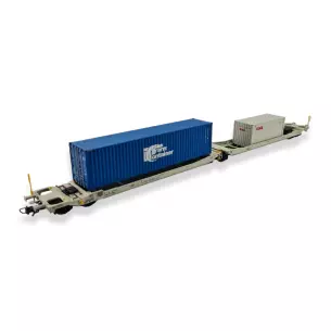 Set 2 wagons porte-conteneurs Pullman 36552 - HO 1/87 - NL / RN - EP VI