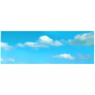 Cloud background in 2 parts 276x80 cm