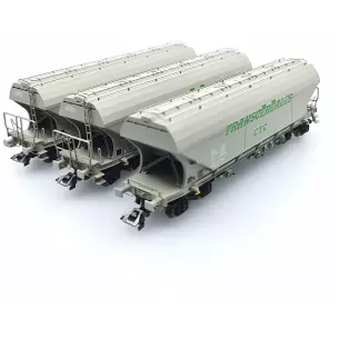 Set of 3 Silo cars for grain transport Marklin 46345 - HO 1/87 - SNCF - VI