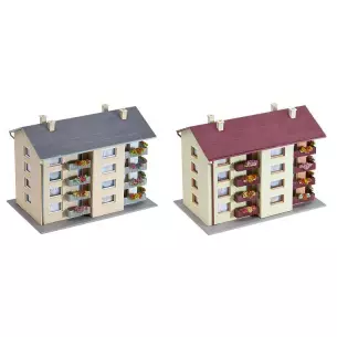 Set of 2 habitable buildings Faller 232304 - N : 1/160 - EP III
