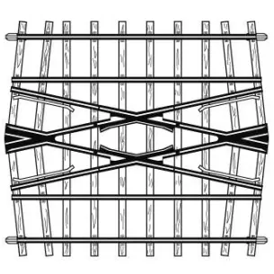 Crossing length 71mm, angle 24°.