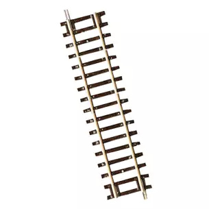 Rail droit DG1 Roco 42411 traverses bois - 119 mm - HO : 1/87 - Code 83
