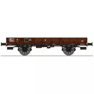 Flat Car OCEM 29 Brown Braked REE MODELES WB605 - SNCF - HO 1/87 - EP IIIA