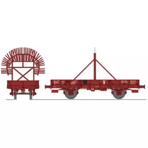 Flat car OCEM 29 REE Models WB133 Icebreaker SIOUX - HO 1/87 - SNCF - EP IV