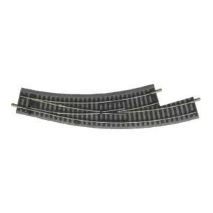 Aiguillage courbé à gauche avec ballast de dimensions 422 à 484 mm