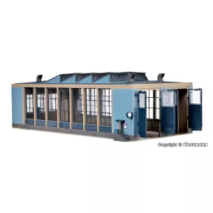 Hangar à locomotives électriques 2 voies 345x170x110mm VOLLMER 45765 - HO 1/87