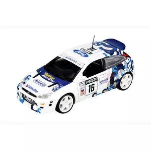 Voiture Ford "Focus WRC" Blanc/Bleu High Speed 43KFB3S - O 1/43