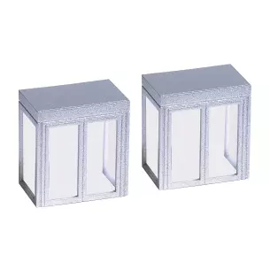 Set of 2 metal vestibules / entrance halls Busch 7758 - HO 1/87