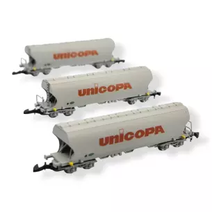 Trois wagons céréaliers UNICOPA Z 1/220