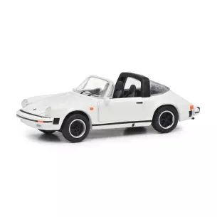 Porsche 911 Carrera 3.2 Targa blanche/décapotée SCHUCO 452665905 - HO 1/87