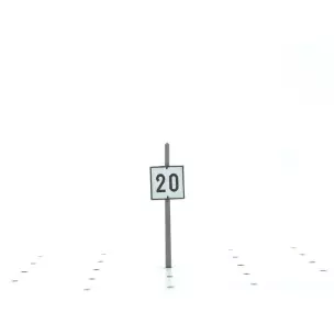 TIV "20" arrivée de limitation à 20km/h  BOISMODELISME 115014 - HO 1/87 - SNCF