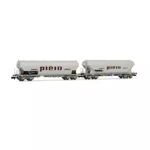 Set of 2 Arnold hopper cars HN6511 UAGPPS - N 1/160 - SNCF - EP IV