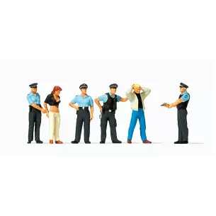 Lot de 6 personnages thème "Arrestation" PREISER 10589 - HO 1/87
