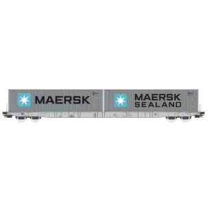 Wagon porte conteneur Sggnss Railcargo - HO 1/87 - Igra 96010044