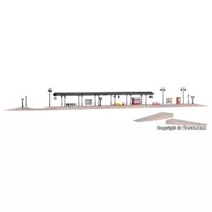 Quai de gare Baden-Baden extensible VOLLMER 43559 - HO 1/87