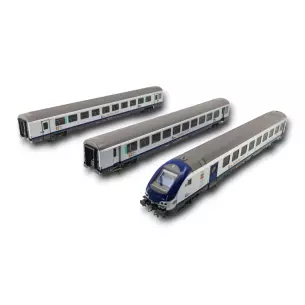 3 voitures TER PACA Ls Models 41234AC - HO 1/87 - 3R - SNCF - EP VI