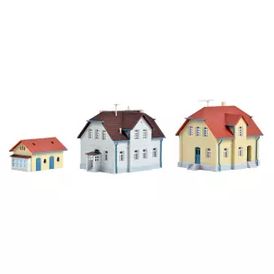 Pack de 3 maisons miniatures KIBRI 36827 - Z 1/220