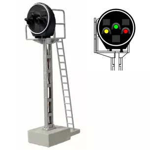 Signal disque type 2 | 3 feux LED - Vert/jaune/rouge - MAFEN 413219 SNCF - N