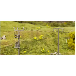 Set of 4 power line poles