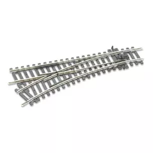 Aiguillage à gauche168 mm 22,5° Peco ST241 Rayon 438 mm - HO : 1/87 - Code 100