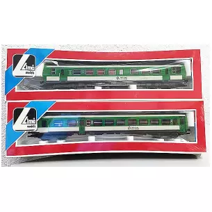 Autorail Lima XAB92201 avec remorque XRABD96009 "conseil régional de Haute Normandie" neuf sous blister