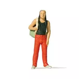 Un homme avec un sac à dos PREISER 28191 - HO 1/87