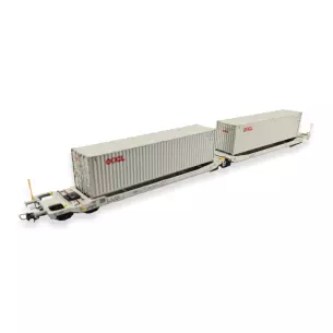 Wagon porte-conteneurs articulé Pullman 36543 - NL /AAEC - HO 1/87