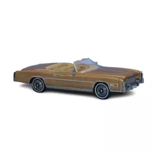 Voiture Cadillac Eldorado cabriolet or métallisé BREKINA 19752 - HO 1/87