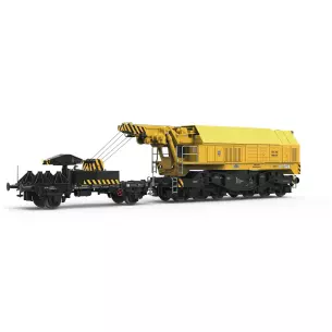 Railway crane EDK 750 Roco 73035 yellow livery - HO : 1/87 - DB - EP IV/V